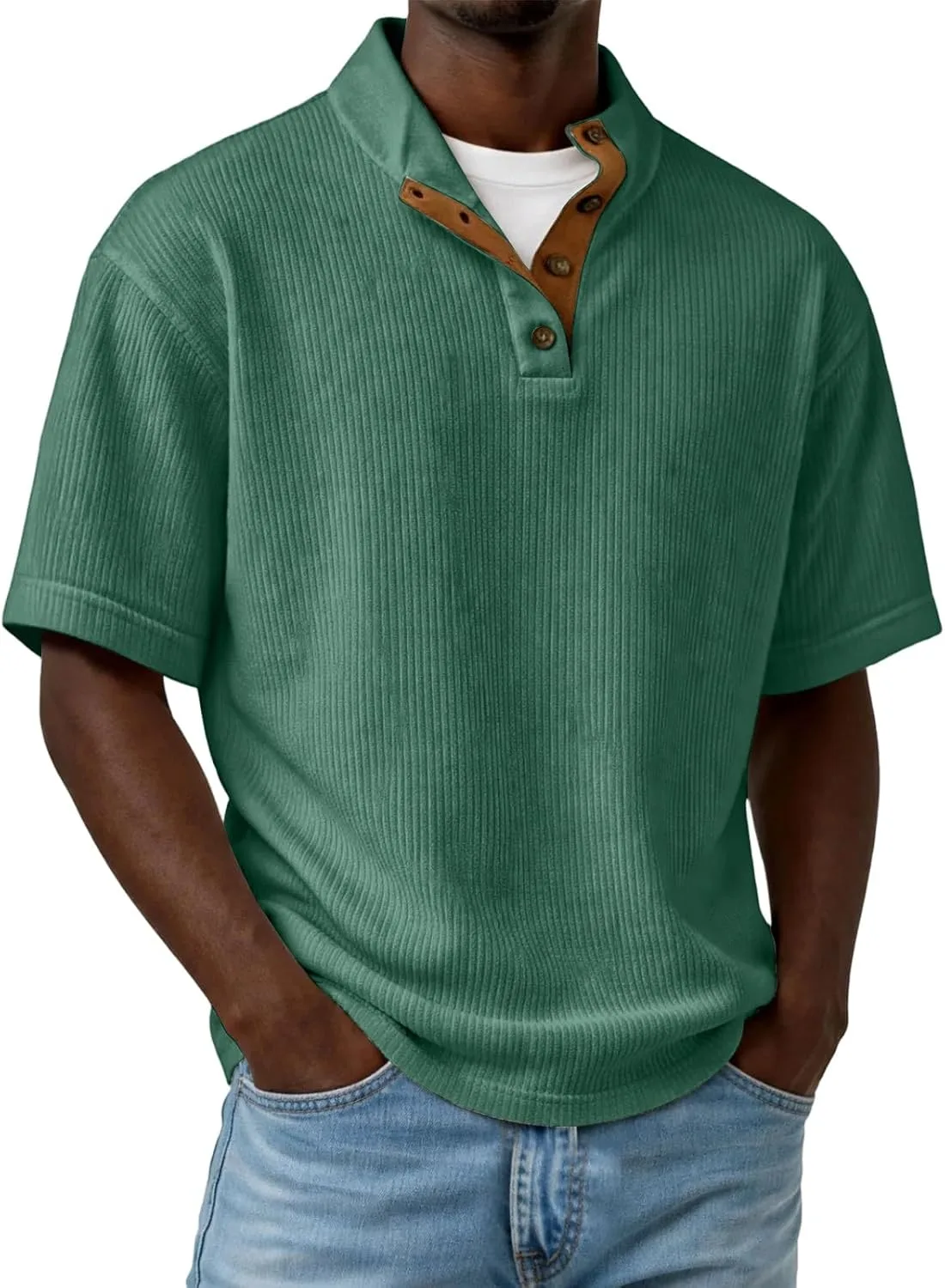 

Мужская поло с коротким рукавом Casual Slim Fit RODYETQQ