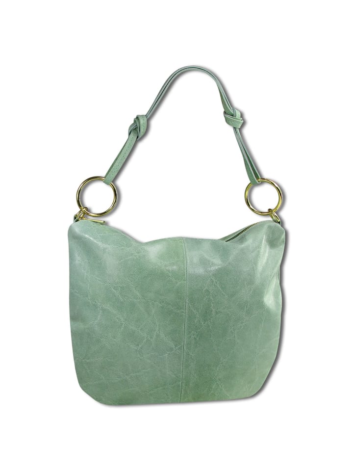 

Сумка через плечо Toscanto, кожа, светло-зеленый, мятный цвет, ок. 33 см
