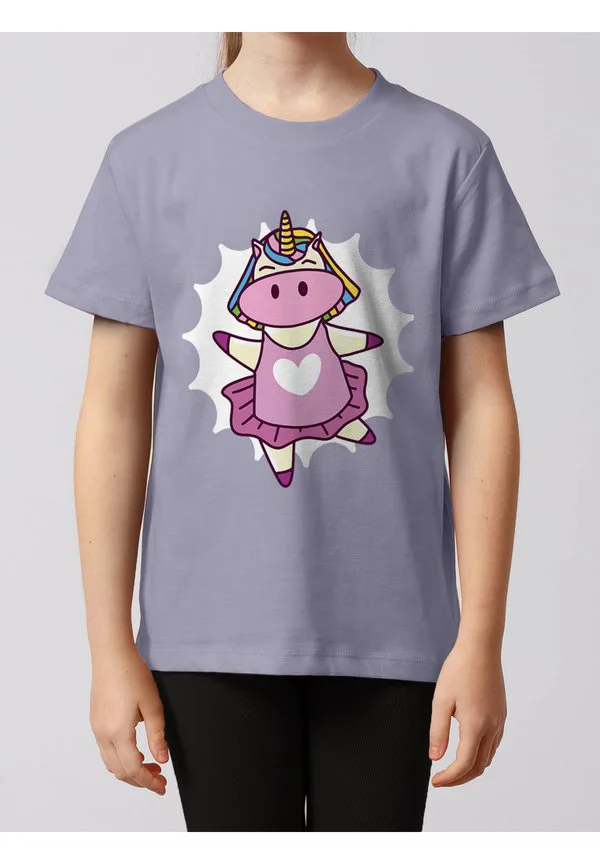 Футболка с принтом единорога из балета Watapparel, Lavender