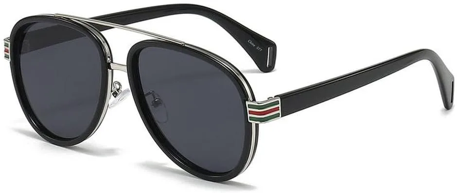 

Крупные солнцезащитные очки для женщин, роскошные модные солнцезащитные очки для мужчин, панк-стиль, трендовые очки, большие оправы для очков generic, Black Black