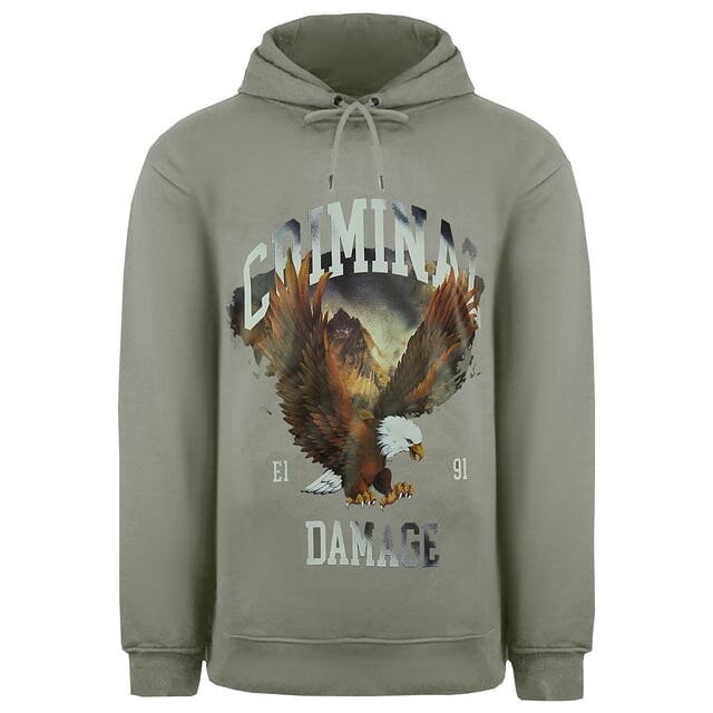 

Мужская толстовка с принтом «Criminal Damage Eagle» Criminal Damage, серый