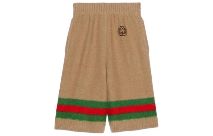 

Повседневные шорты женские верблюжьего цвета Gucci