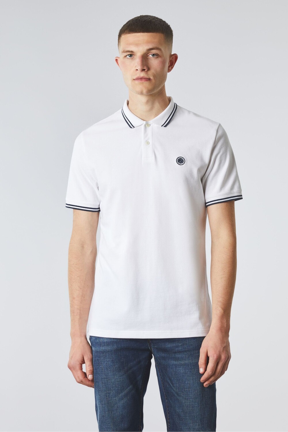 

Рубашка поло Barton tip из 100% хлопка Pretty Green, белый