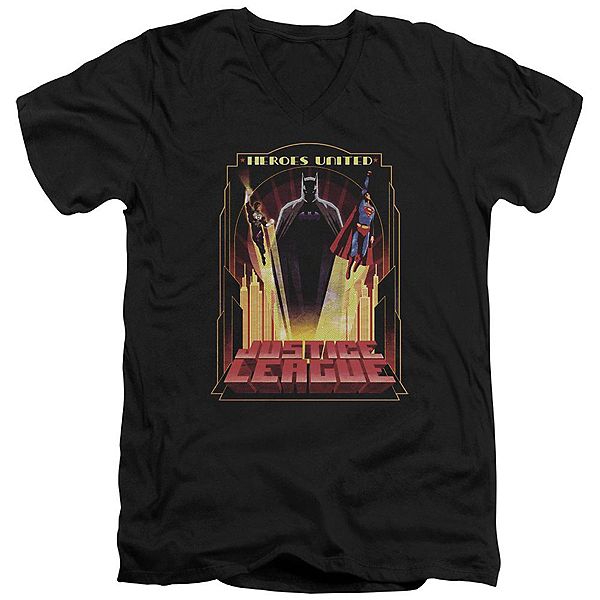

Футболка v-neck adult justice league of america heroes united Licensed Character