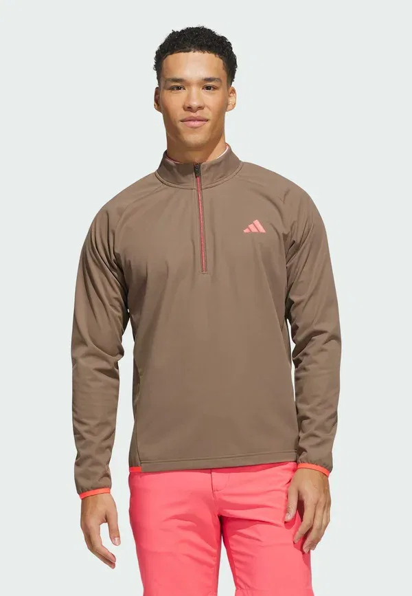Свитшот с четверть-застежкой Adidas Golf Ultimate365, цвет хаки