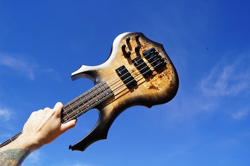 

Басс гитара ESP LTD F-4 Ebony Charcoal Burst Satin 4-String Electric Bass Guitar