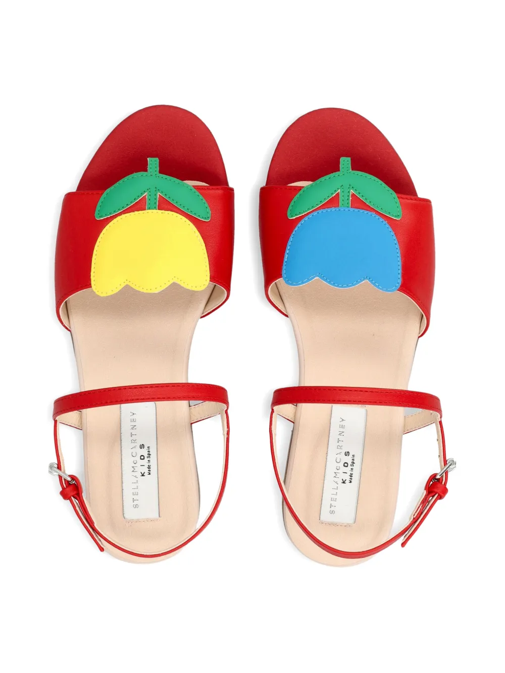 Босоножки tulip с открытым мысом Stella McCartney Kids, красный — фото 4