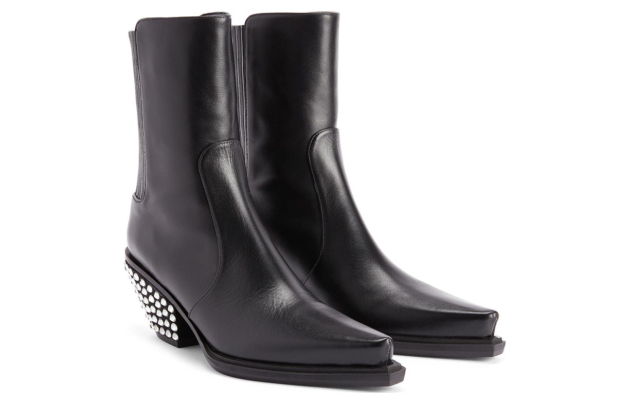Женские черные ботильоны Yanhira 75 мм с кристаллами Giuseppe Zanotti — фото 4