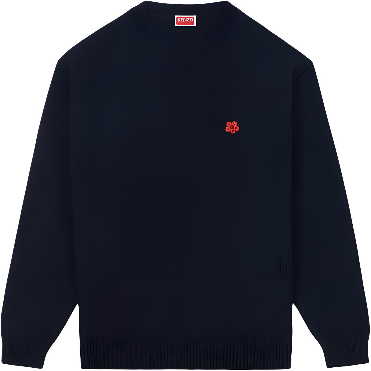 

Джемпер с круглым вырезом и вышитым цветком Boke KENZO, черный