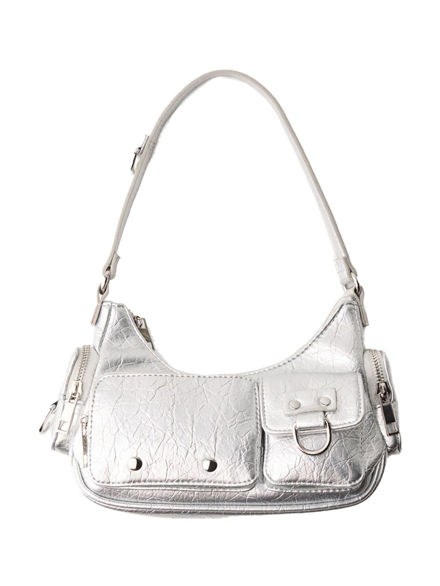 

Сумка через плечо Bershka Shoulder Bag, серебряный