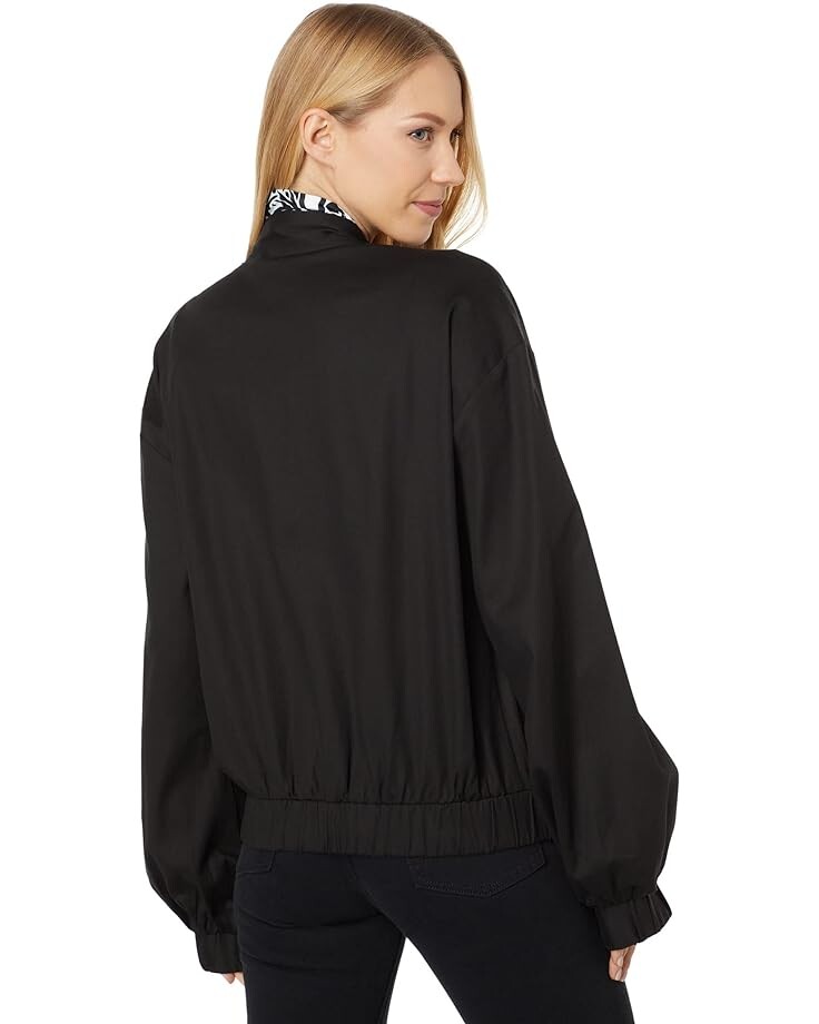 

Куртка H Halston Tie Neck Bomber Jacket, черный