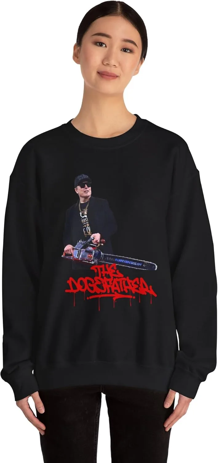 Толстовка The Dogefather Chainsaw Elon Doge Gift Black — фото 4