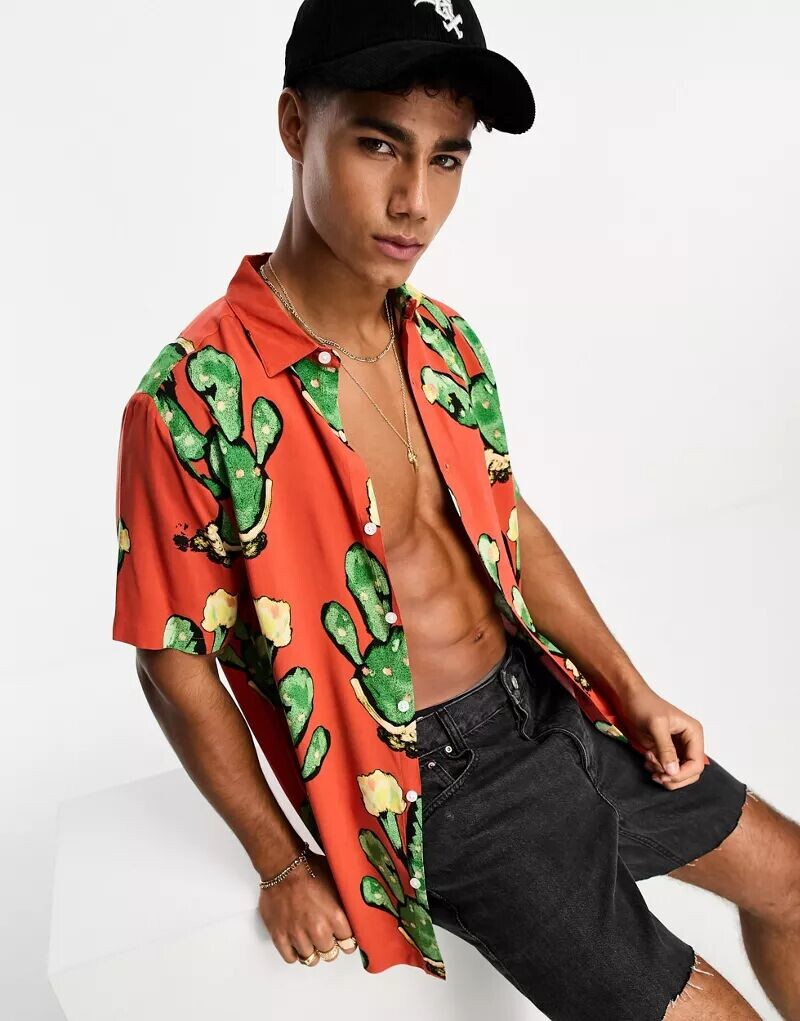 

Рубашка с принтом кактусов ASOS