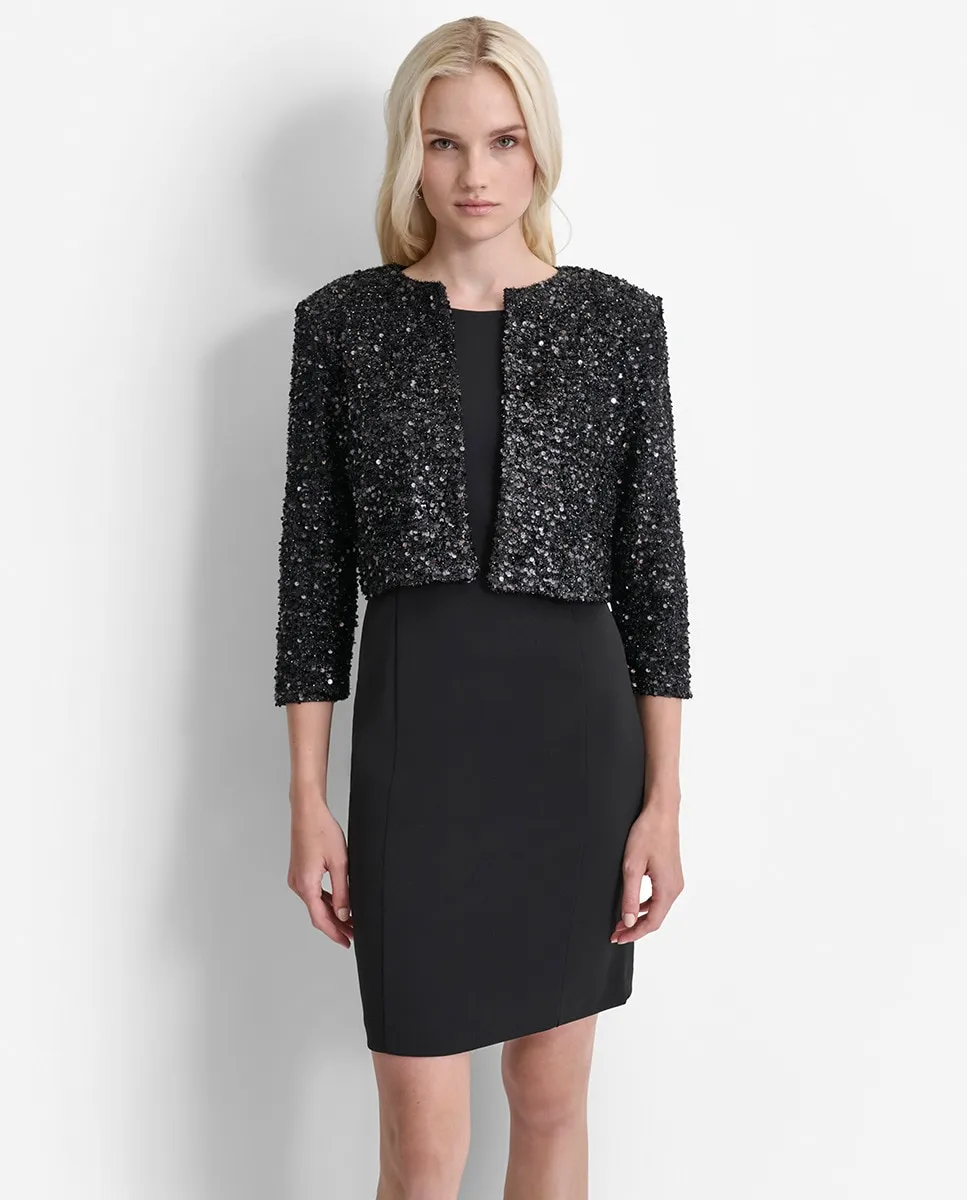 

Женская куртка на молнии с длинными рукавами Dkny, черный