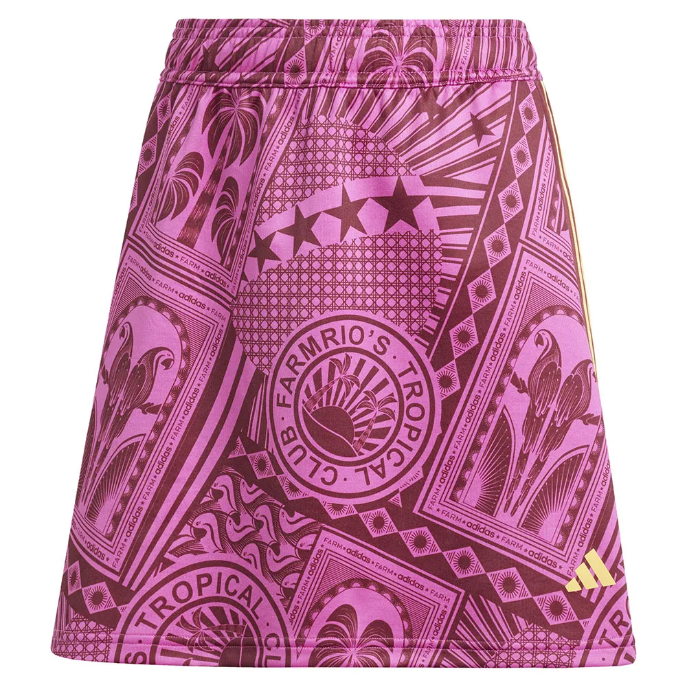 Юбка adidas X Farm skirt, розовый — фото 3