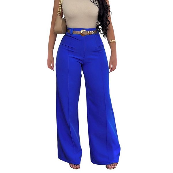 

Женские брюки wide leg для офиса Yesfashion, Blue