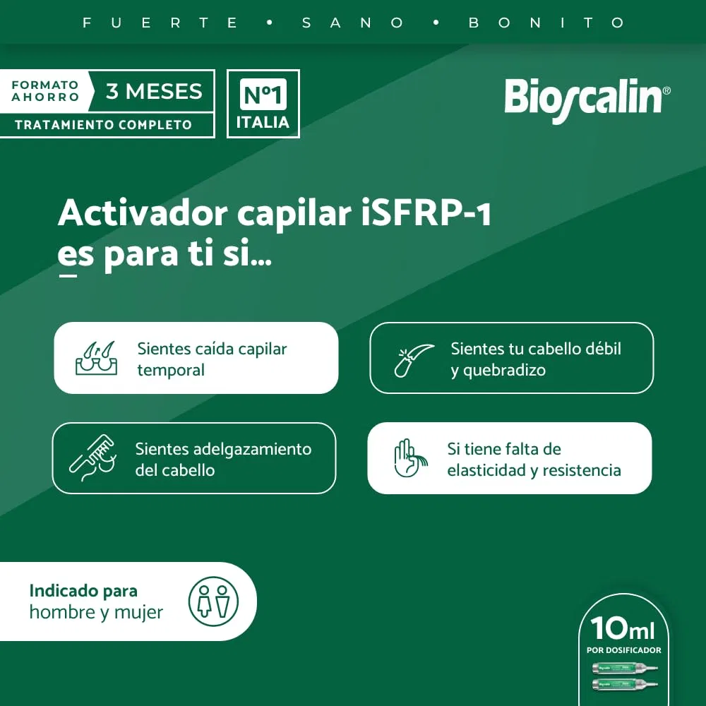 Активатор для волос Bioscalin iSFRP-1 против временного выпадения, 2 x 10 мл Bioscalin — фото 4