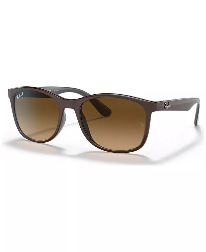 

Поляризованные солнцезащитные очки унисекс, RB4374 56 Ray-Ban, коричневый