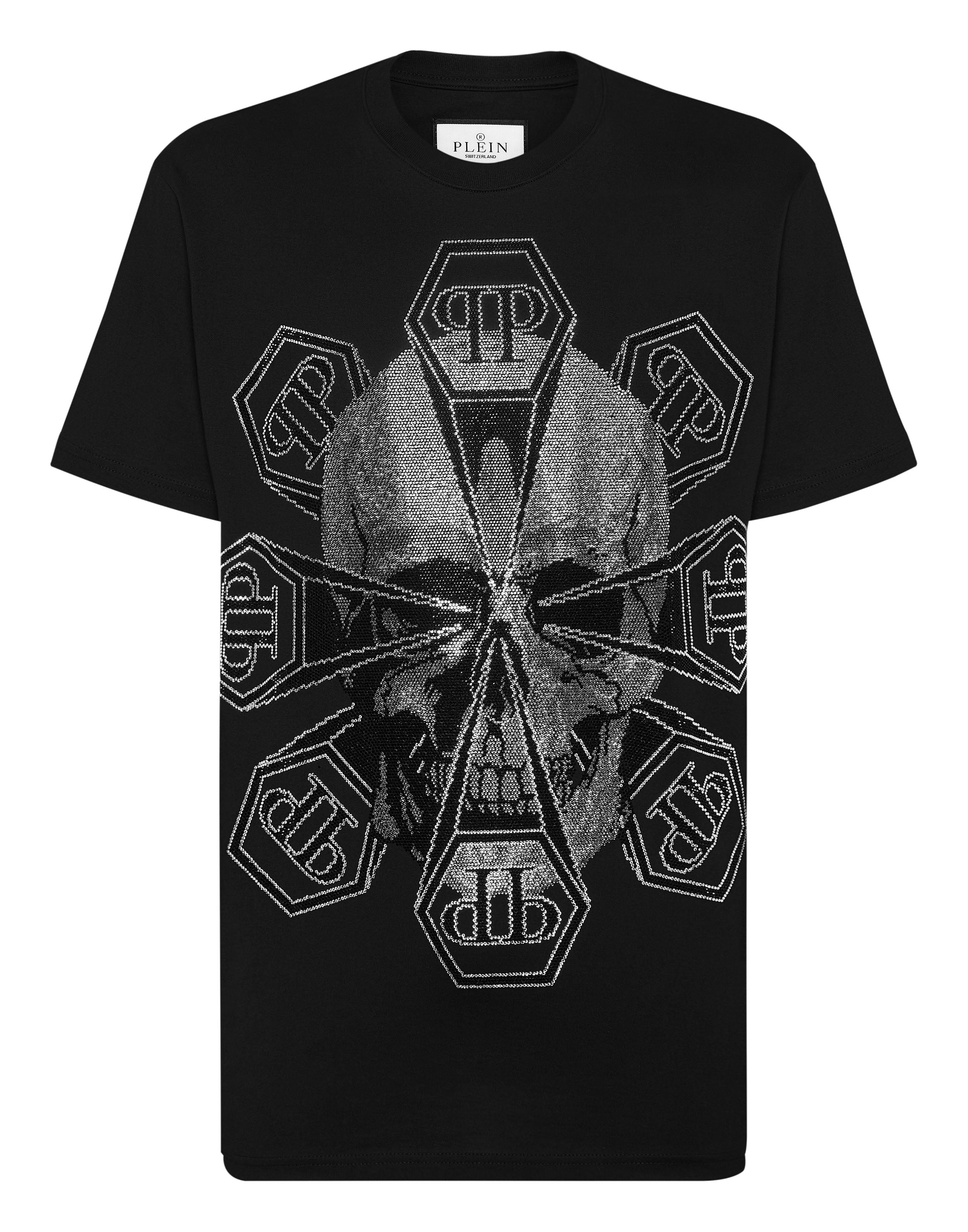 

Футболка с круглым вырезом SS Skull PHILIPP PLEIN, черный