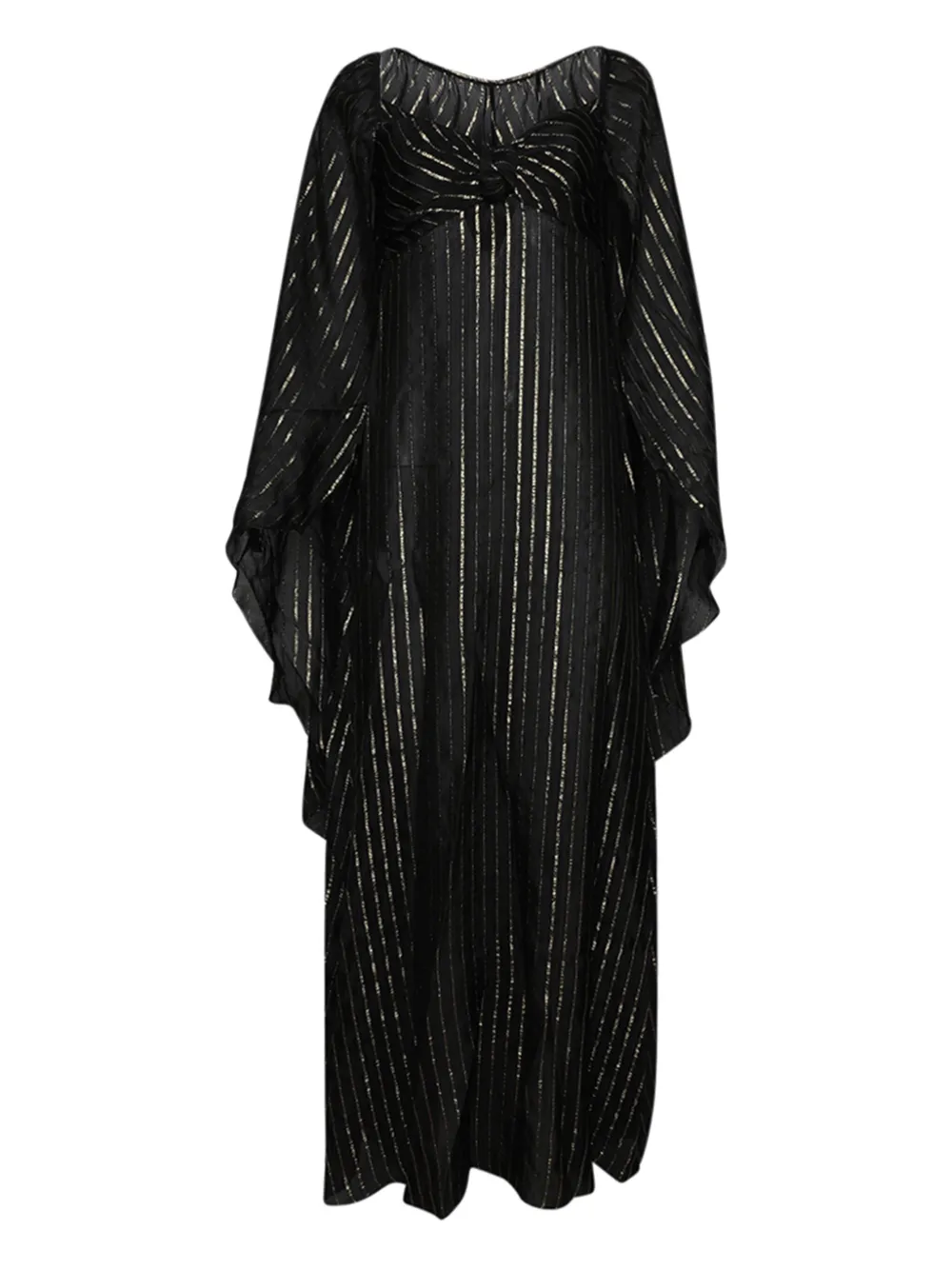 

Длинное платье Promise Of Splendor в металлическую полоску Johanna Ortiz, черный