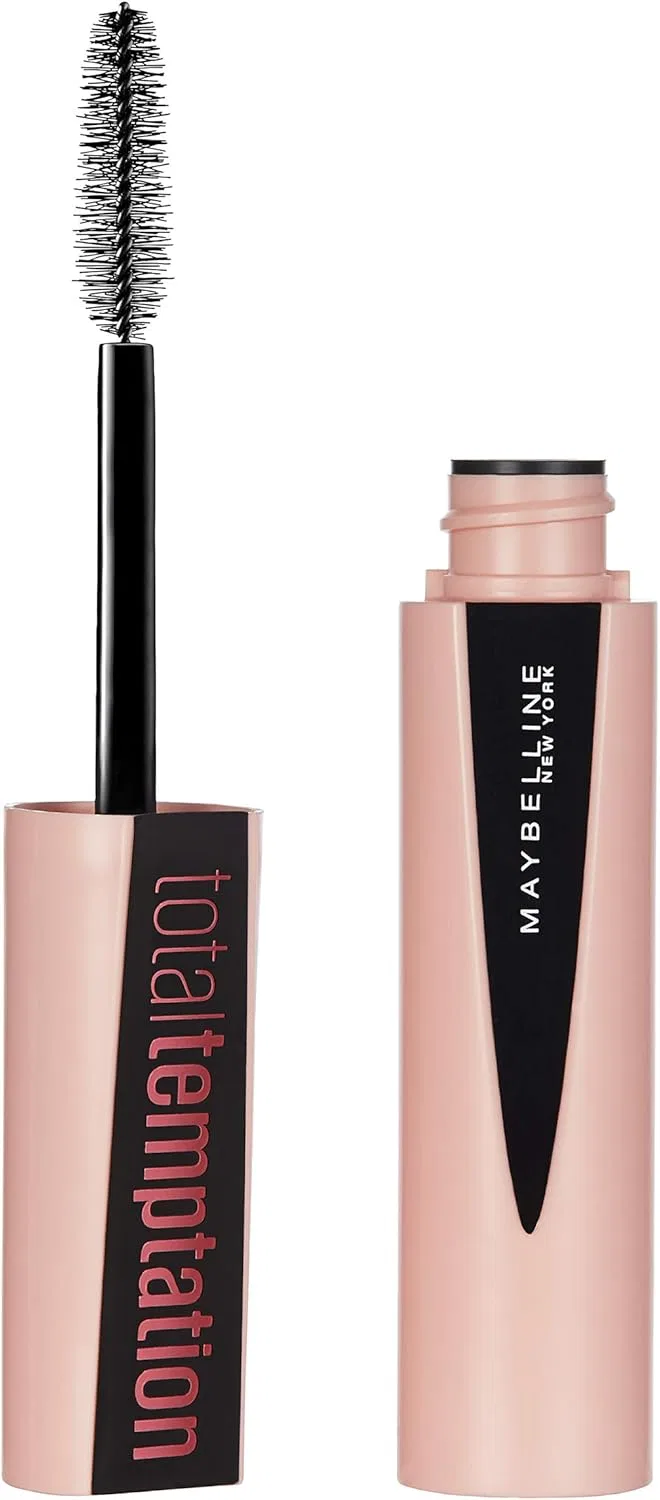 Тушь для ресниц объемная MAYBELLINE Total Temptation Washable Blackest Black