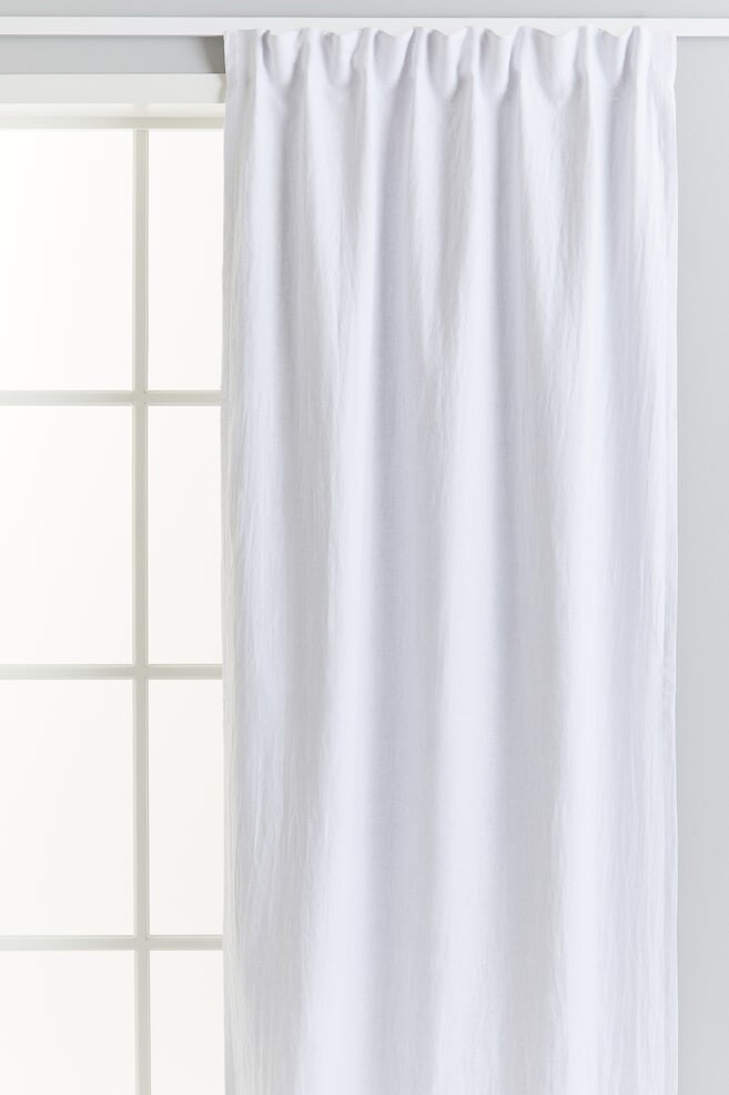 

Комплект из 2 льняных плотных штор H&M, 150x300 см, белый