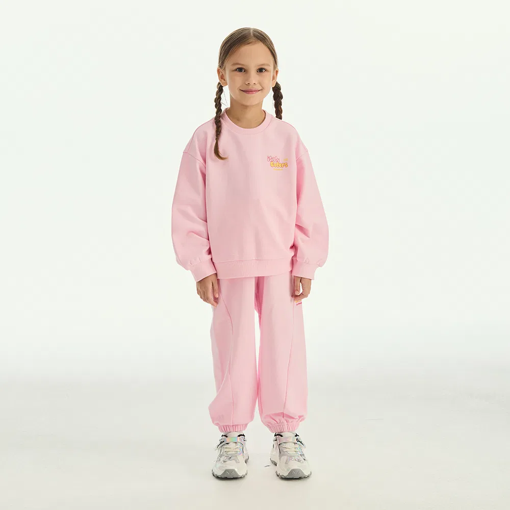 Детские розовые тренировочные брюки с графикой от Benetton Kids