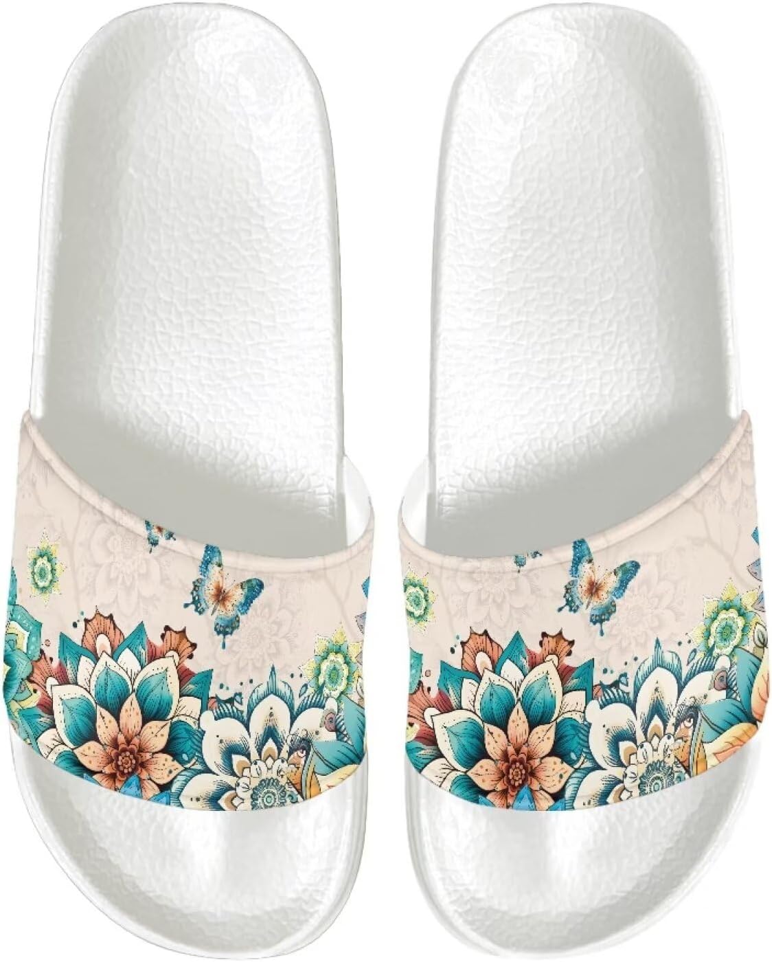 

Женские шлепанцы JUDENTIDOS, нескользящие летние тапочки для дома для девочек, шлепанцы на плоской подошве, Mandala Butterfly