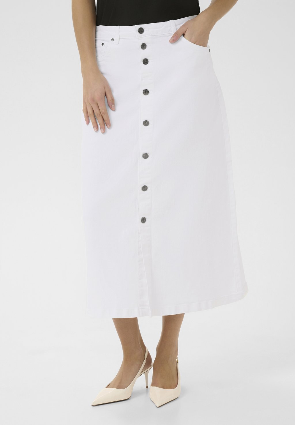

Джинсовая юбка CUAMI LONG - A-line skirt Culture, кремовый