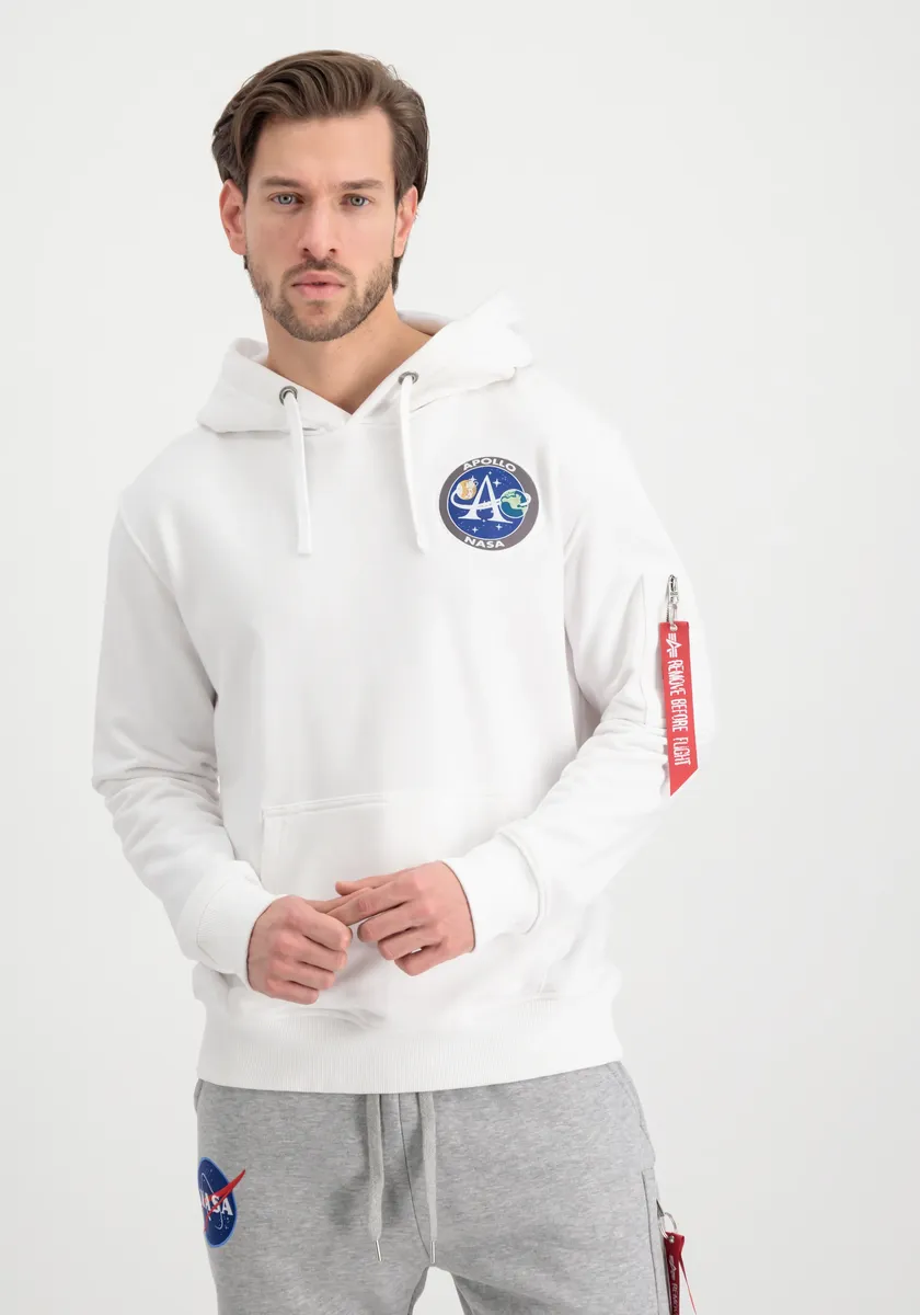 

Толстовка Alpha Industries " Alpha Industries Мужчины - Толстовки Apollo Mission Hoody", белый