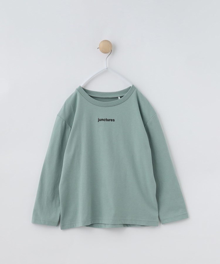 Футболка с длинным рукавом и фотопринтом / машинная стирка THE SHOP TK, Mint Green(121)