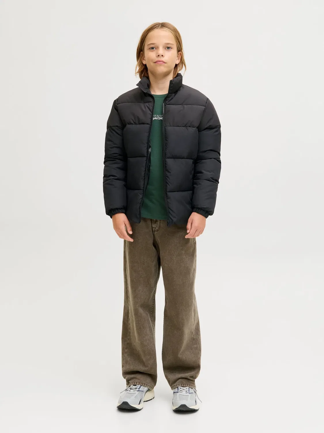 Стеганая куртка с капюшоном JACK & JONES Junior, черный — фото 4