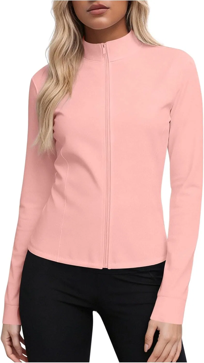 Женская куртка с полным замком, UPF 50+, Pink#02
