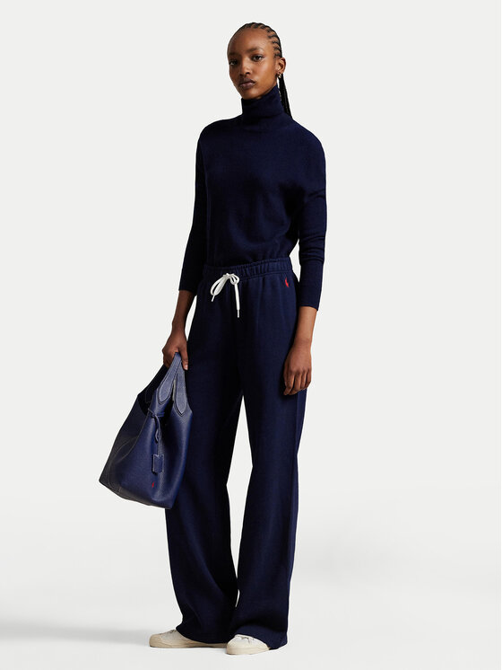 Спортивные брюки wide leg 211977959001 Polo Ralph Lauren, синий — фото 2