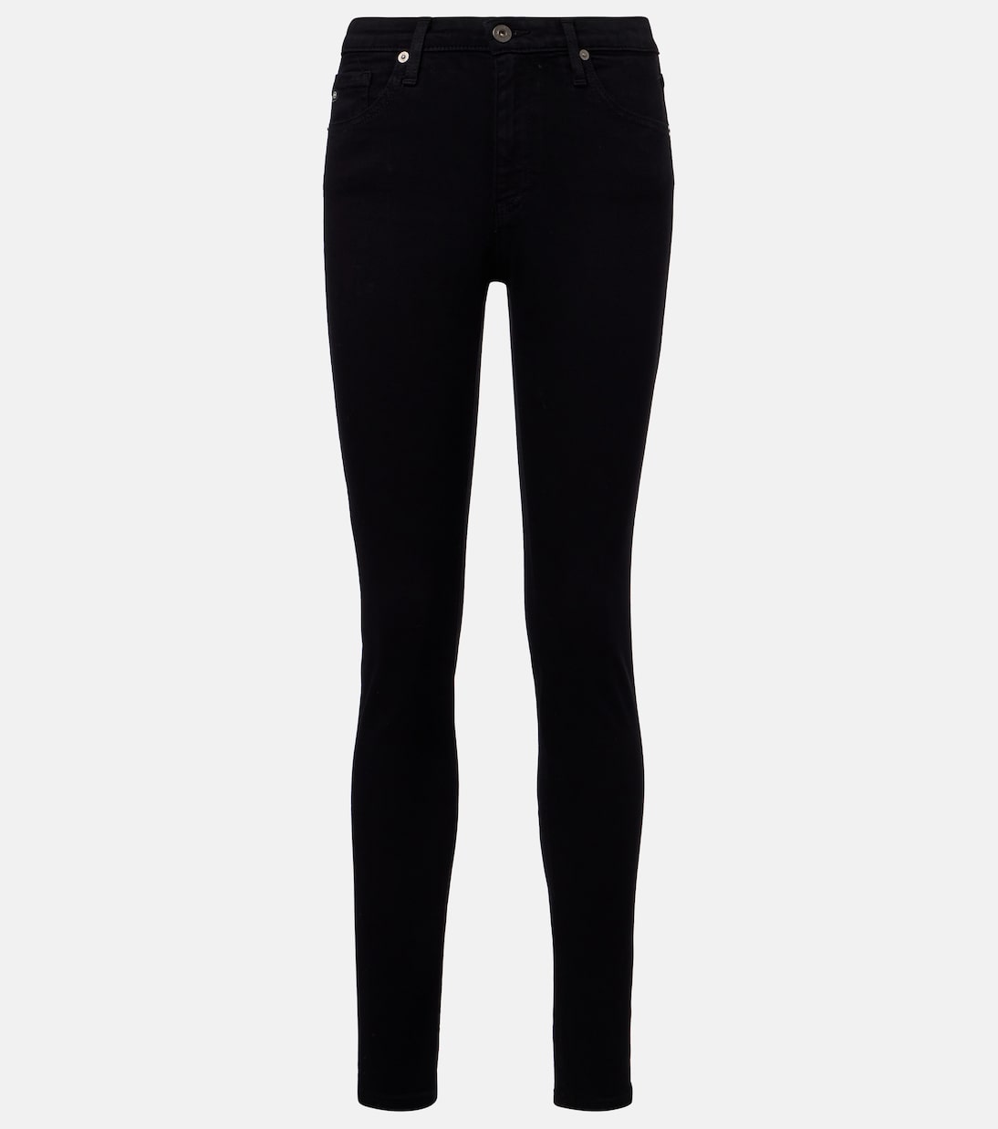 

Приталенные скинни джинсы средней посадки Prima AG Jeans, Super Black