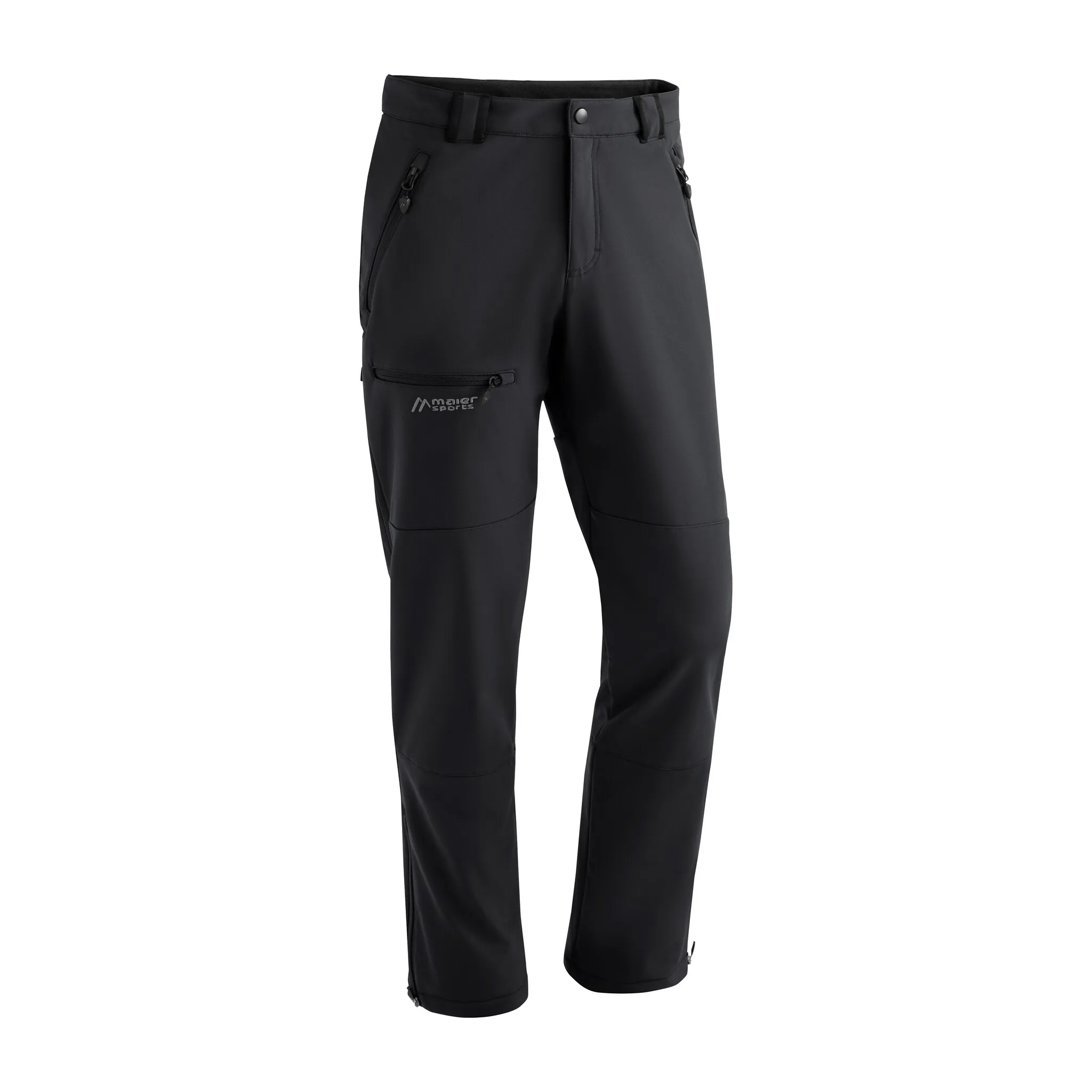 

Брюки Maier Sports Softshell "Adakit M", мужские брюки Softshell для требовательных треккинговых туров, черный