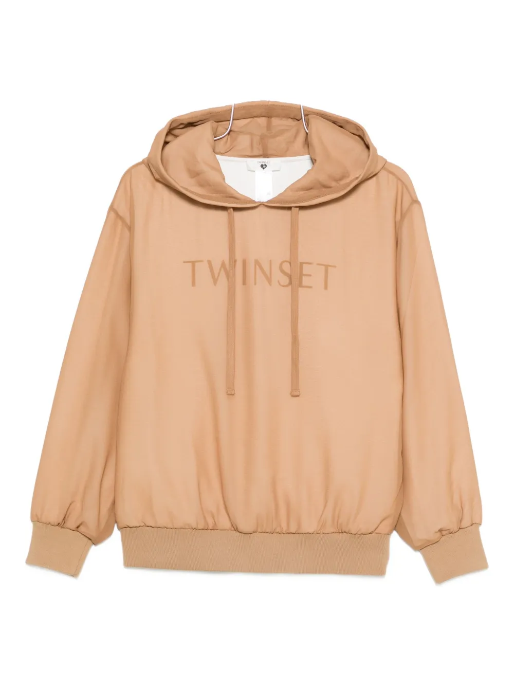 

Худи с логотипом TWINSET, коричневый