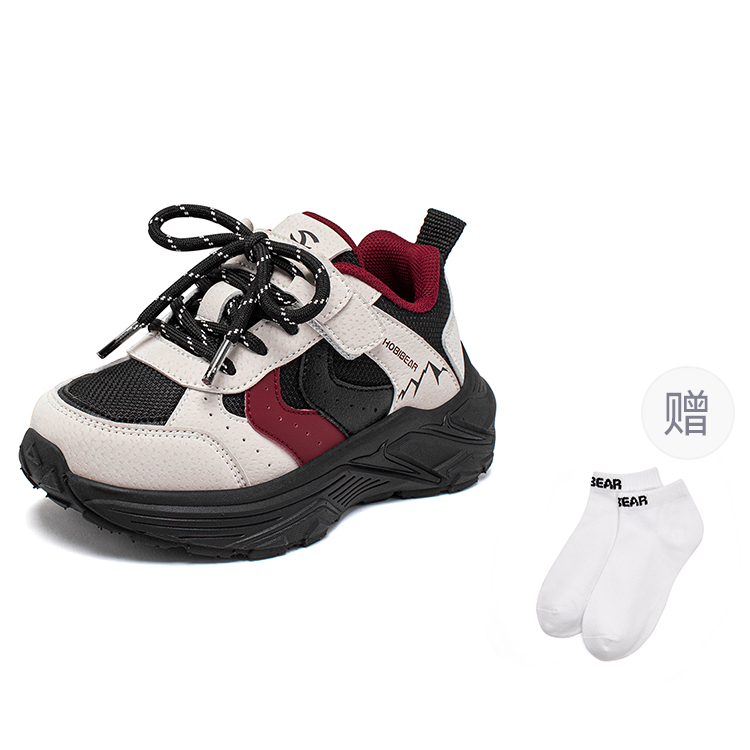 

HOBIBEAR Низкие детские кроссовки Lifestyle бежево-черного цвета для детей