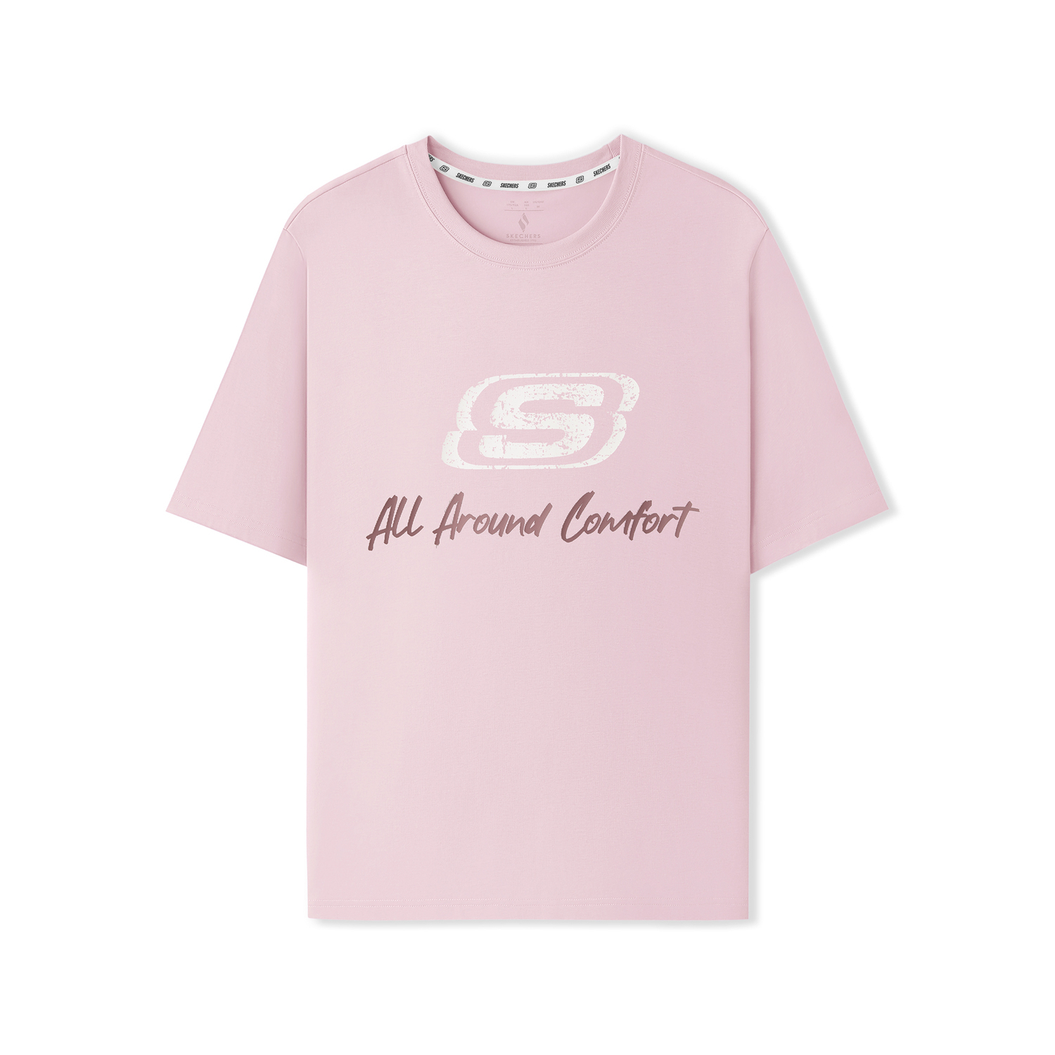 

Skechers Футболка Unisex серо-розовая, Розовый, Skechers Футболка Unisex серо-розовая