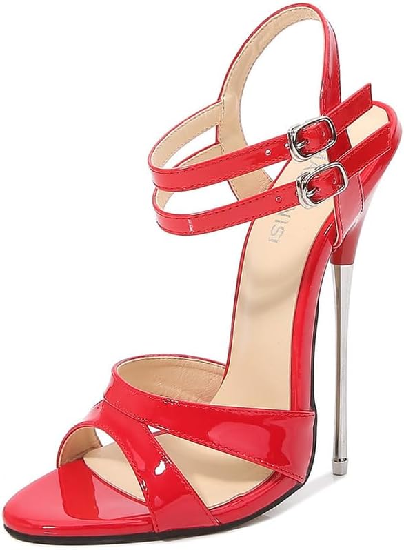 

Сандалии FA LOVING унисекс для мужчин и женщин, туфли на высоком каблуке в стиле фетиш, туфли для дрэг-квин, обувь для кроссдрессеров F&A Loving, красный