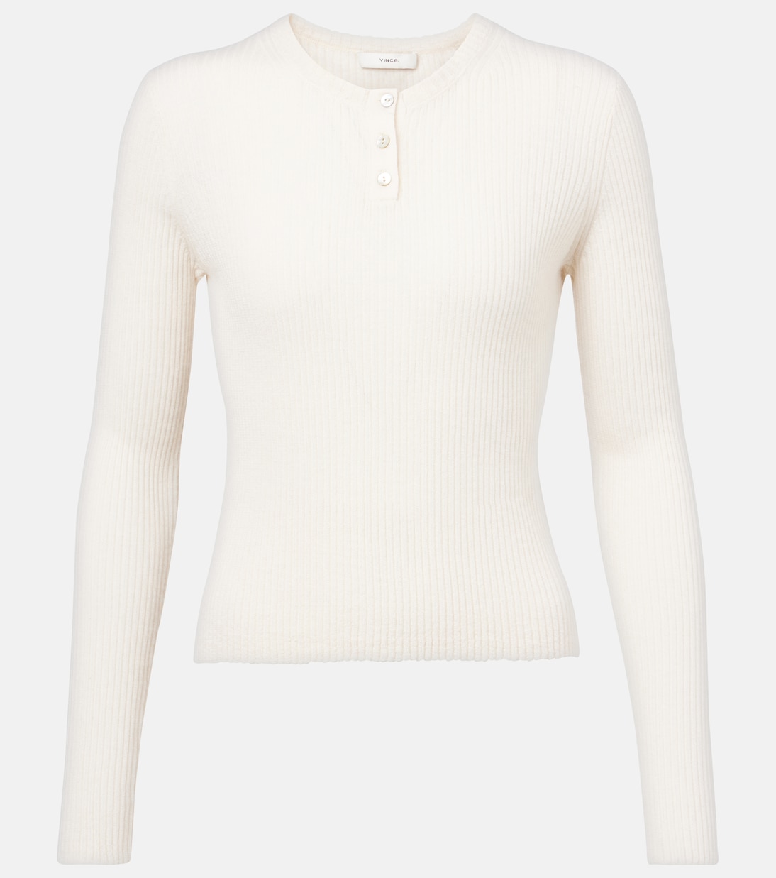 

Кашемировая и шёлковая рубашка Henley Vince, белый