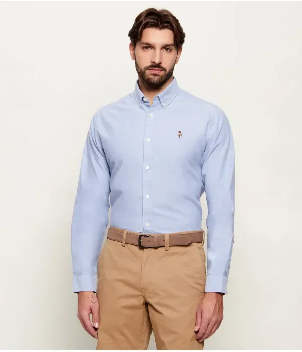 Рубашка classic fit Us Polo Assn, небесно-голубой