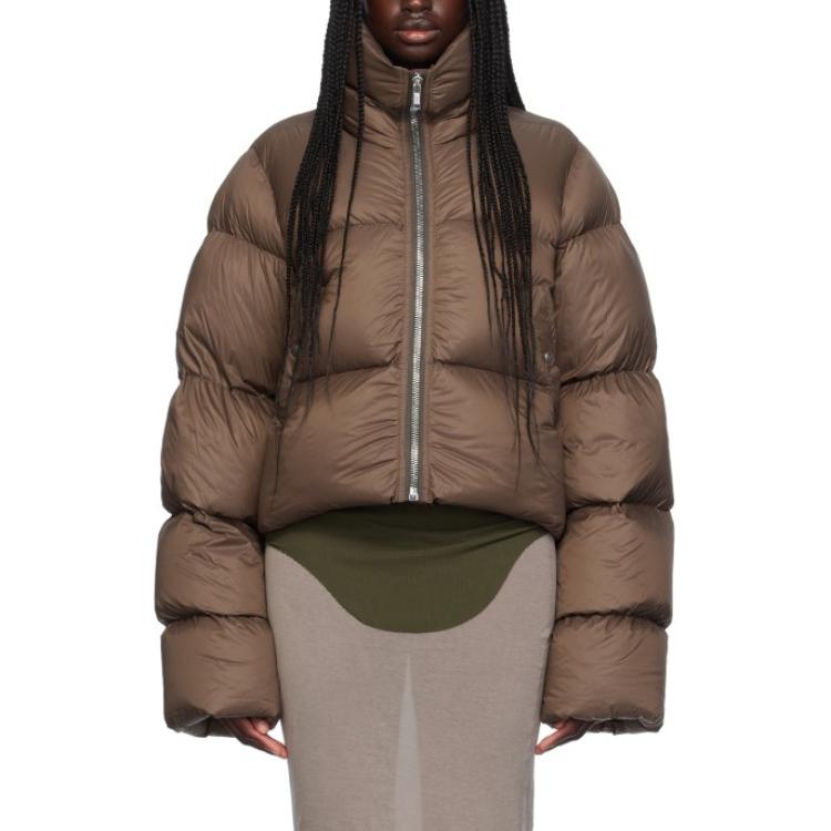 

RICK OWENS Пуховик женский коричневый, Brown