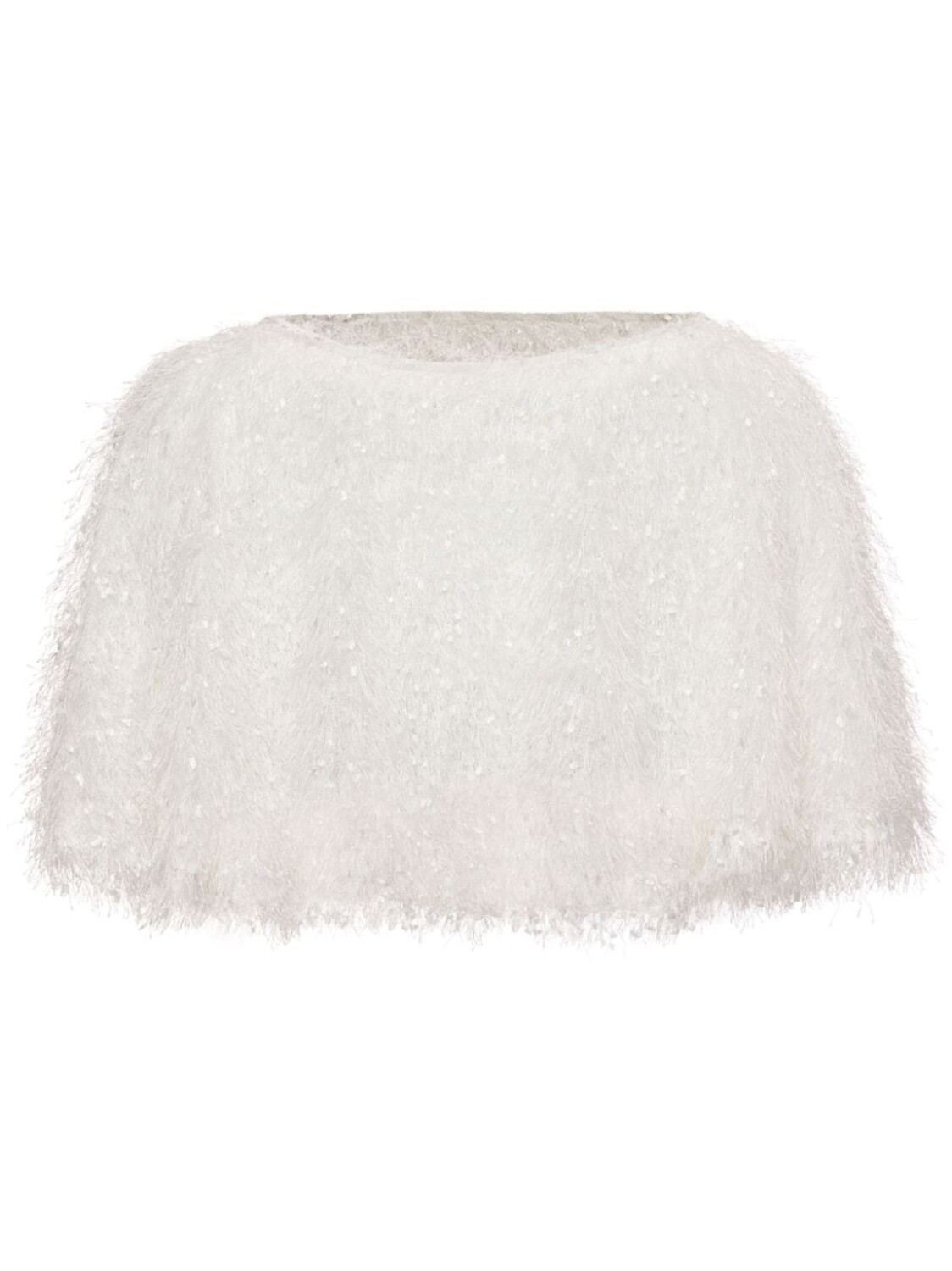

Unreal Fur укороченный кейп Pluma с круглым вырезом, белый