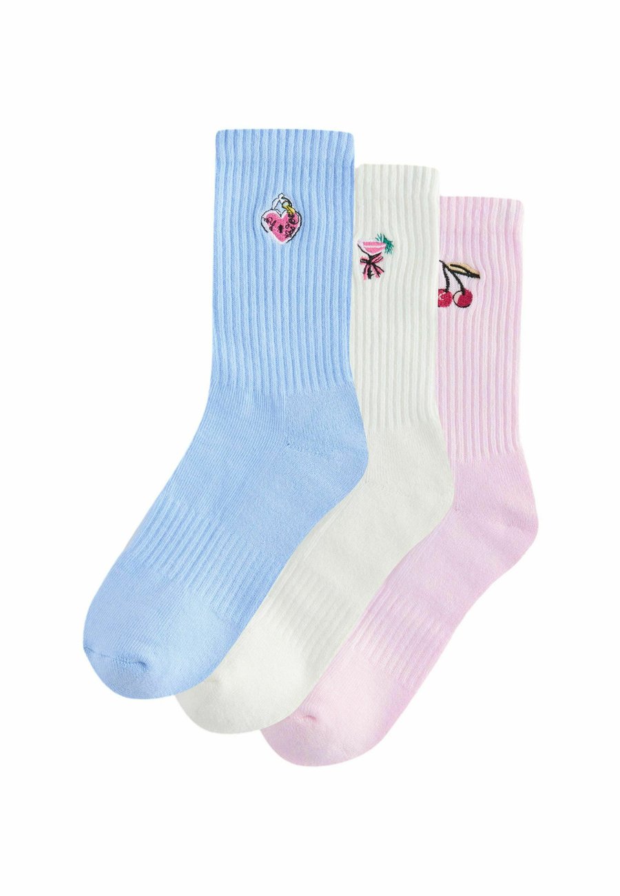 

Носки Next EMBROIDERED 3 PACK WITH ARCH SUPPORT, Cherry Heart Cocktail/Pink