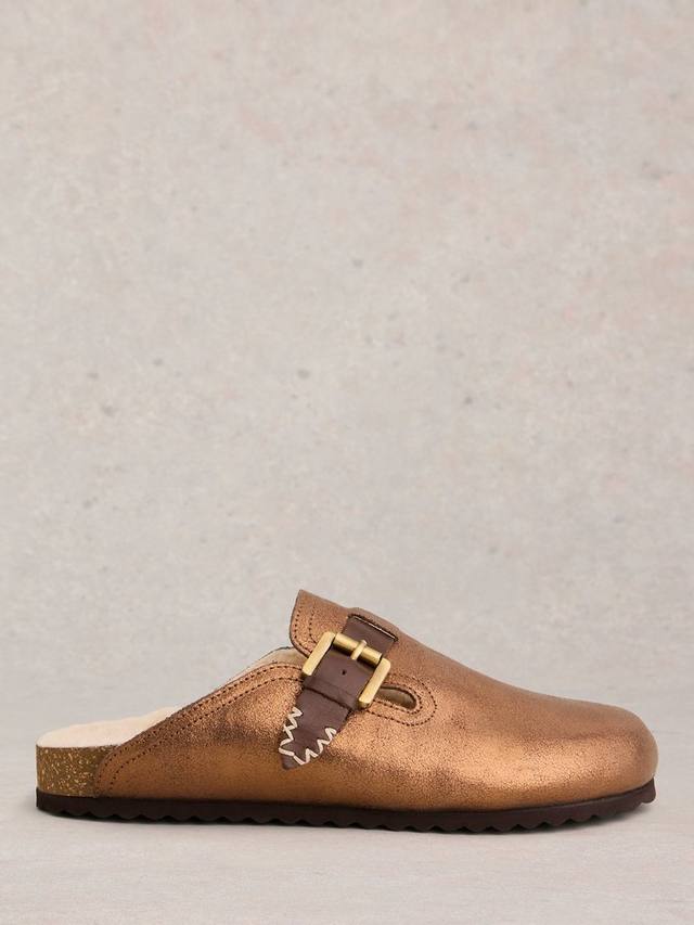 Клоги с подошвой из миртовой кожи White Stuff, Metallic