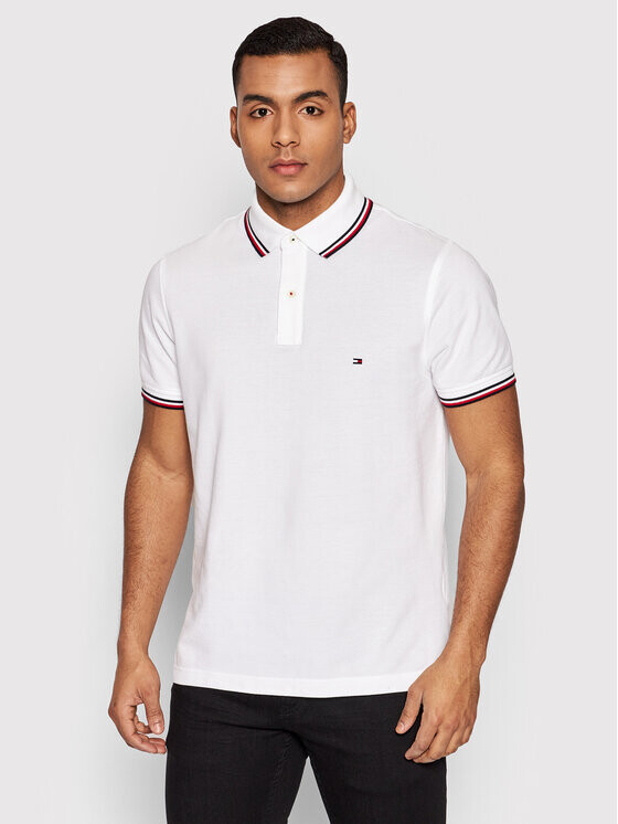 

Рубашка-поло узкого кроя Tommy Hilfiger, белый
