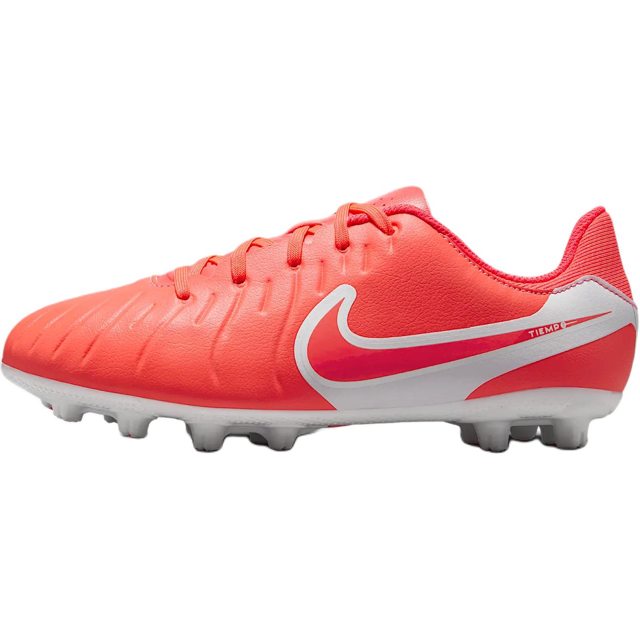 

Nike Tiempo Legend 10 устойчивые к истиранию низкие детские футбольные бутсы hot lava orange/white kids