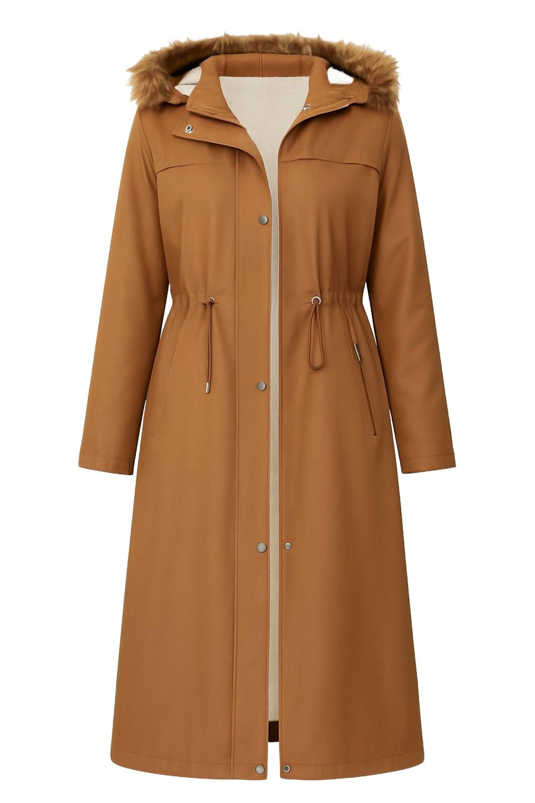 

MODAMIHRAM Зимнее пальто светло-коричневого цвета