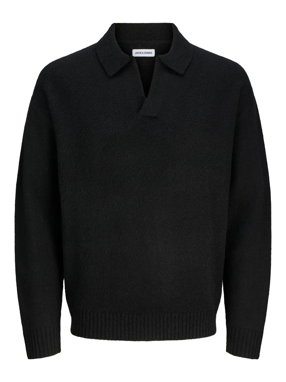 Свитер с воротником-стойкой, JACK & JONES Junior, черный